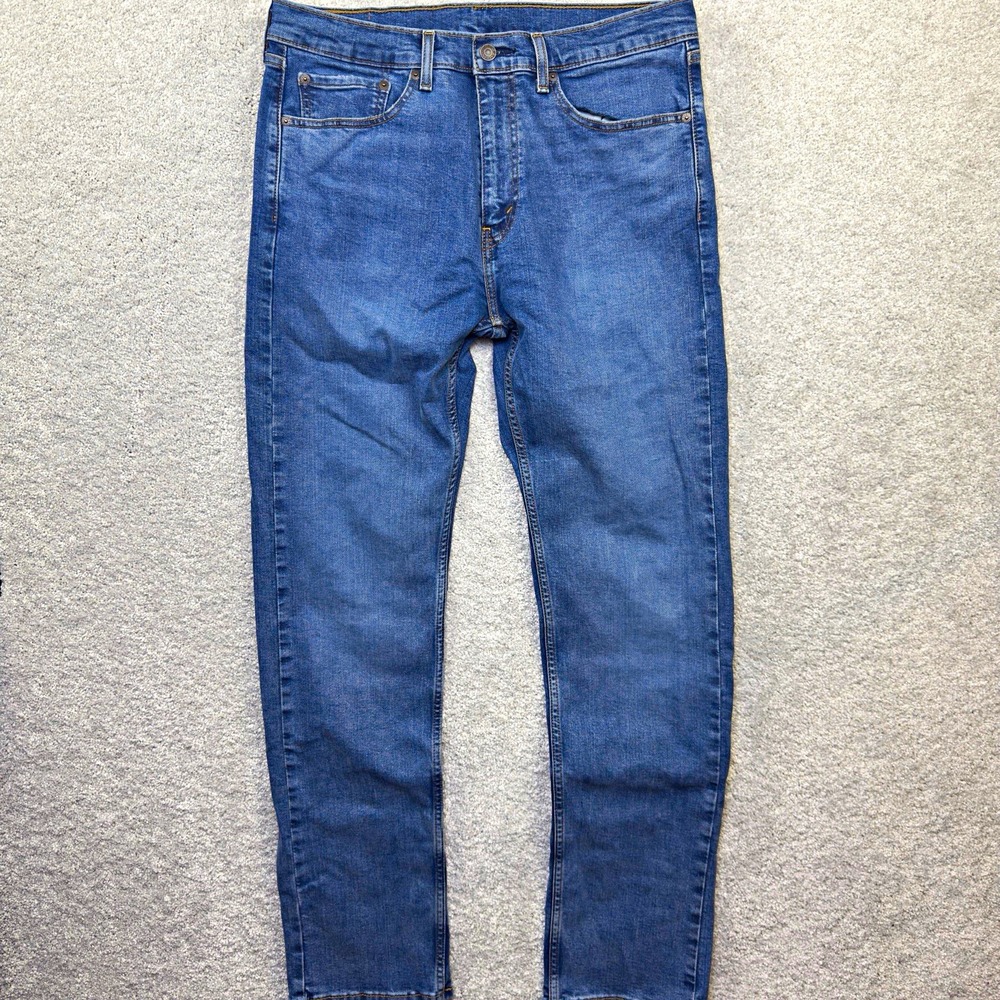 Levi's 506 Comfort Straight Jeans Mens 34x34 Medium Wash Blue Stretch Denim Flex